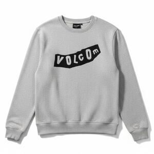 Volcom Stone Women's Small Surf Skateboarding Gray Logo Sweatshirt Y2K